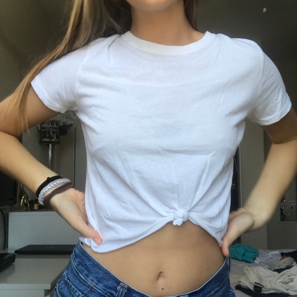 basic white brandy melville shirt